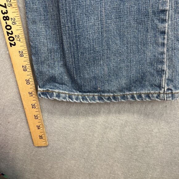 Levis 527 Jeans Mens 34x32 Blue Boot Cut Low Rise Cowboy Western Denim Y2K - Picture 12 of 14